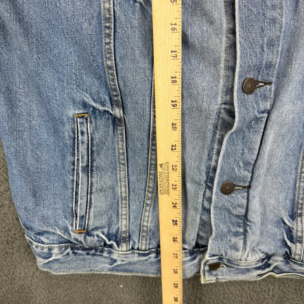 Levis 72334 Mens XXL Blue Denim Trucker Jacket Light Wash Cotton Coat